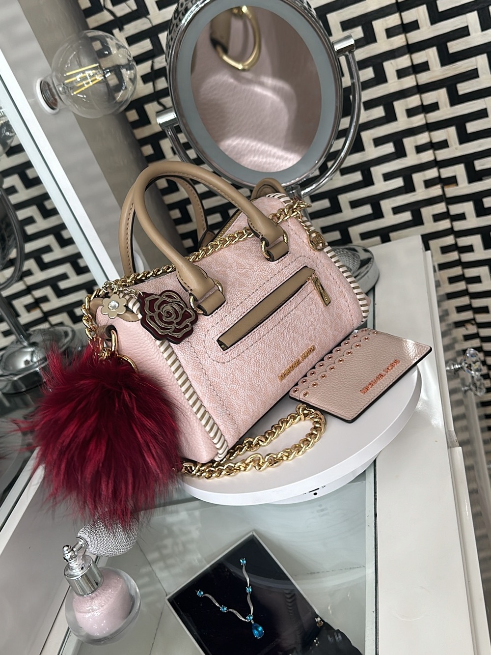 Carine Extra-Small Pebbled Leather Satchel